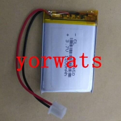 New Hot A Rechargeable Li-ion Cell 3.7V polymer lithium battery 603450 1200mAh plug 2.54 cordless telephone point reader