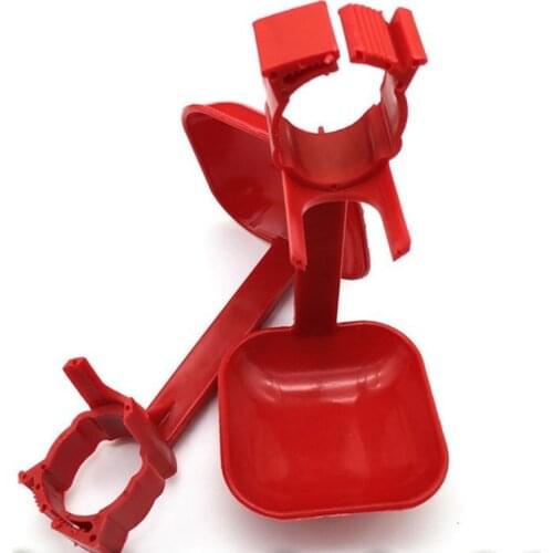 30 pcs Chicken Snap-hanging Automatic Nipple Water Feeder Drinker Waterer Cup Red Drinking Farm equipment wholesale