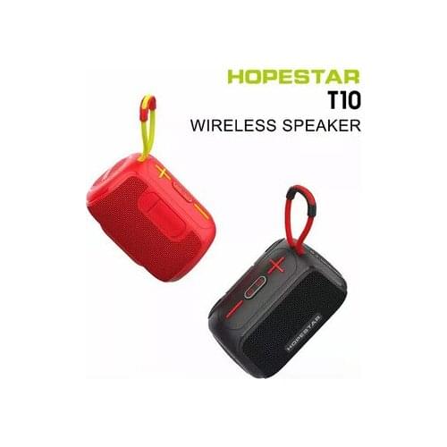 HOPESTAR T10 Mini Bluetooth Speaker Outdoor Wireless Portable Sound Column Waterproof Subwoofer Radio FM Music Player TF/AUX/USB