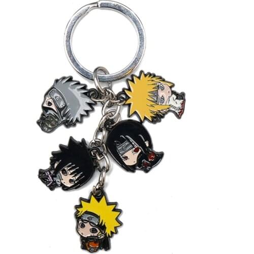 Janeses Keychain Anime UCHIHA SASUKE HYUGA HINATA Figure Pendant Keyrings Car Key holder Jewelry Metal Key Chain Gifts Friends