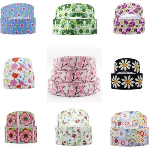 Flower Grosgrain Ribbon Fabric Bow-knot DIY Wrapping/Party/Art Sewing Crafts Home Packing Gift,5Yc16550