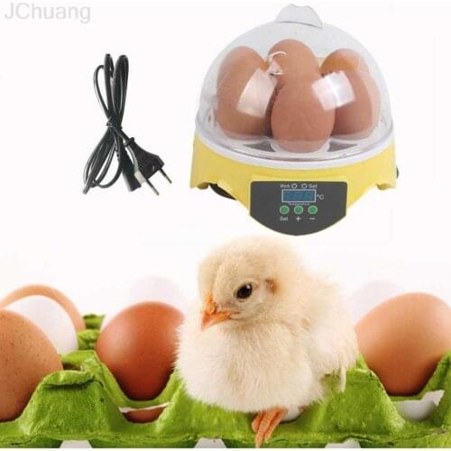 7 Eggs Digital Incubator Automatic Poultry Ducks Chicken Eggs Hatcher Machine 110V 30W EU Plug With Temperature Control System