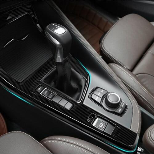 Carbon Fiber For BMW X1 F48 2016-2019 ABS Center Console Decoration Frame Cover Trim For BMW X2 F47 2018 for Left Hand Driver