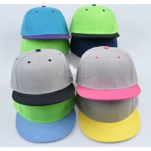 2018 Classic Snapback Snap Back Baseball Blank Plain Solid Color Hat Cap