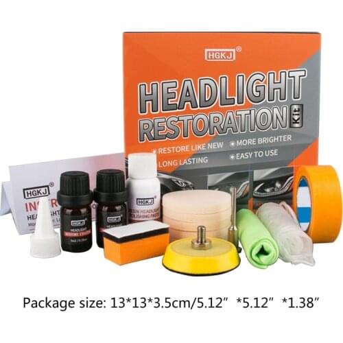 DIY Headlight Restoration Polishing Kits Headlamp Clean Car Care Wash Head Lamps Brightener Refurbish Repair
