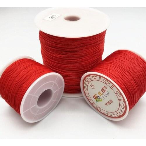 New 10meters/lot.0.4/0.6/ 0.8/1.0/1.5mm Red Nylon Cord Beading Thread for DIY Bracelets Jewelry Making