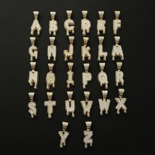 New Fashion A-Z Alphabet Pendant Punk Hip Hop Rock Woman Man Initial Name Necklace Pendant Party Luxury Jewelry Gifts