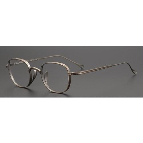 Japanese Handmade John Lennon Small Square Titanium Glasses Frame Men Retro Eyeglasses Myopia Reading Eyewear Oculos De Grau