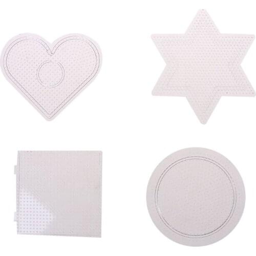 HX5D 4Pcs Diy Transparent Shape Puzzle Template For 2.6mm Hama Beads Perler Beads