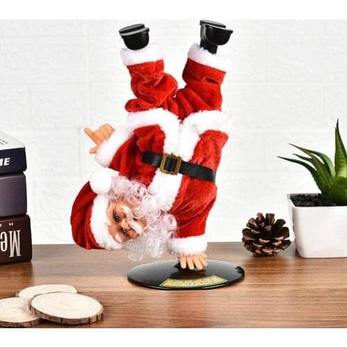 Hip-Hop Dance Santa Claus Doll Toy Christmas for Kids Holiday Gift Indoor Outdoor Ornament Little Doll Christmas Decorations