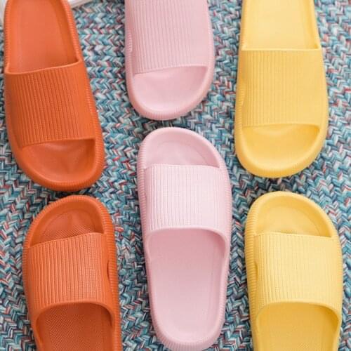 Home Soft Slippers Ladies/mens Thick Bottom Slipper Women Indoor Bathroom Anti-slip Floor Slides Deodorant Silent Slippers Drop