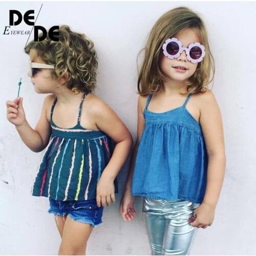Vintage Kids Sunglasses Child Sun Glasses Round Flower Gafas Baby Children UV400 Sport Sunglasses Girls Boys