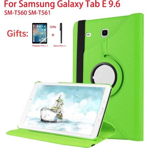 360 Rotating Tab E 9.6 Case PU Leather Stand Cover for Samsung Galaxy Tab E 9.6 SM-T560 SM-T561 Tablet Coque Funda Case Cover