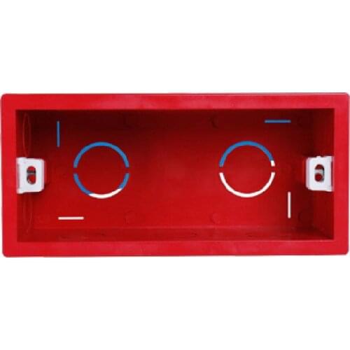 Ultra High Quality 118 Series red mid cassette Built-in Box Back Box for 154mm*72mm Standard Wall Switch and Socket