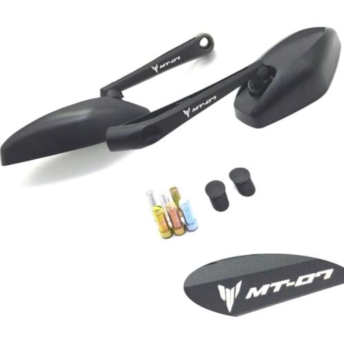 8mm10mm Motorcycle Rearview Mirrors For YAMAHA MT-07 MTO7 FZ07 FJ07 TRACER LOGO MT07