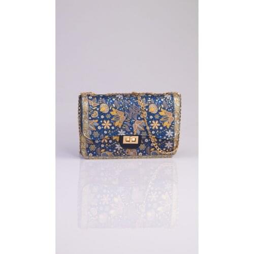 Womens Navy Blue Chain Shoulder Bag 2021 New Mesh Backpack Beach Basket Sleeve Summer Winter Season Woven Raffia Travel Big Small braided