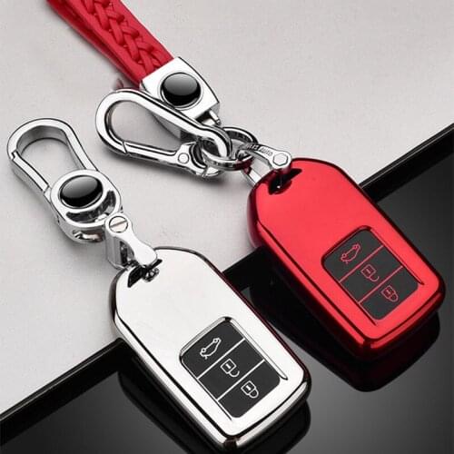 1x Soft TPU Car Key Cover Case For Honda Civic City Accord CRV CR-V XR-V Odyssey Jade Crider 2/3/4 Buttons Key Protective Shell