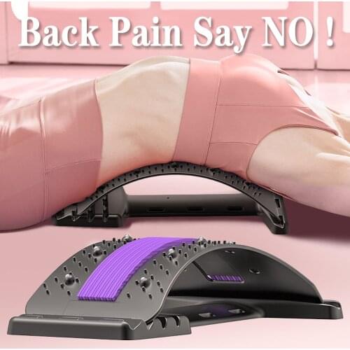 1pc Back Massager Stretcher Equipment Massage Tool Massageador Magic Stretch Fitness Lumbar Support Relaxation Spine Pain Relief