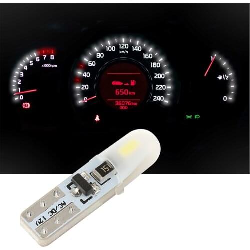 12V T5 LED Light Bulbs For Dashboard Speedometer 12 VAC Current 3014 2SMD White LED Car Light AC/DC Universal Auto Lamp 2021