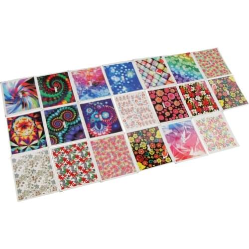 20 PCS Multi-colors Mixed styles Patterns Nail Art Stickers DIY Decals Tool