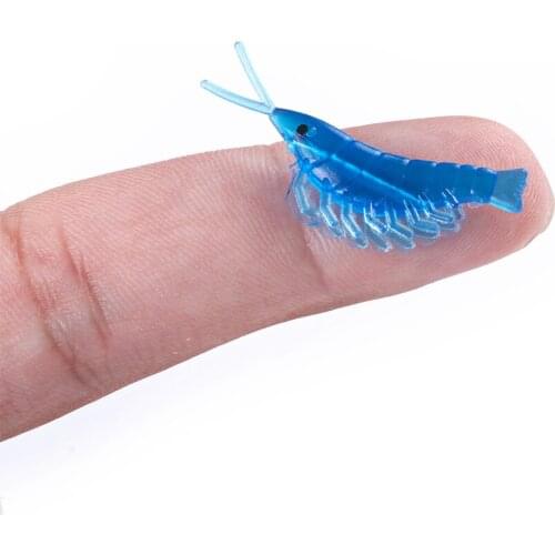 20pcs Soft Shrimp Fishing Lure Glow In The Dark Luminous Shrimp Bait Jigs Lure Soft Worm Fake Lure Baits Lures Set