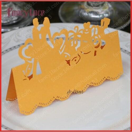 2017 new Laser Cut Pearl Paper Wedding Decoration Place Cards Party Decorations Seat Cards Table Cards Wedding Invitations 50pcs