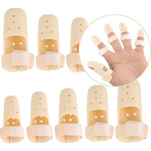 5pcs/set Adjustable Finger Splint Brace Correction and Fixed Finger Cots Pain Relief Finger Joint Protector Repair Care Tools