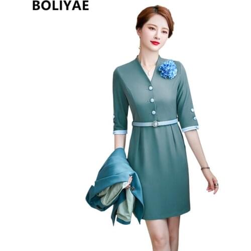 Деловые летние платья BOLIYAE China At AliExpress