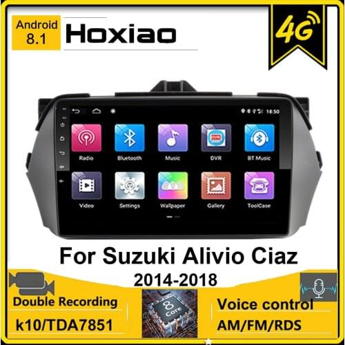 Carplay 8 Core 32G Android 8.1 Wifi 4G 2.5D 9 Inch for SUZUKI Alivio CIAZ 2014-2018 2015 2016 GPS Navigation Player Touch Screen