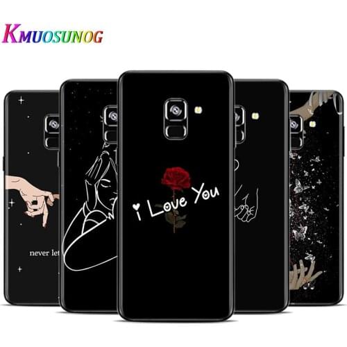 Line loving girlfriend For Samsung Galaxy A9 A9S A8 A8S A7 A750 A6 A6S A5 A3 Plus Star 2016 2017 2018 Black Phone Case