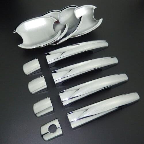For Peugeot 207 308 407 3008 For Citroen C4 C6 Jumpy ABS Car Styling Chrome Side Door Handle Cover & Door Bowl Cover