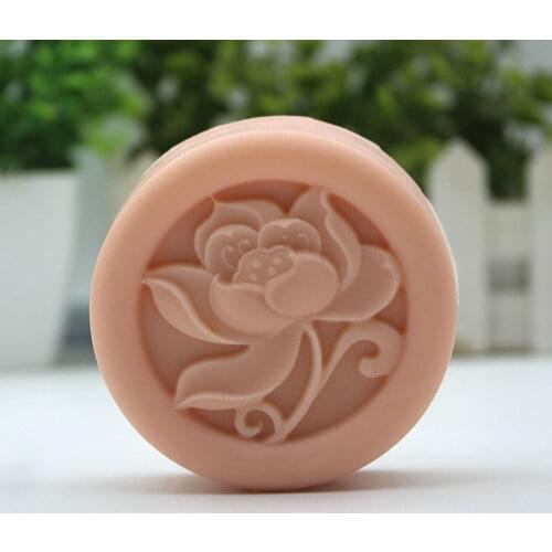 New Product!!1pcs New Style Lotus (zx374) Food Grade Silicone Handmade Soap Mold Crafts DIY Mould