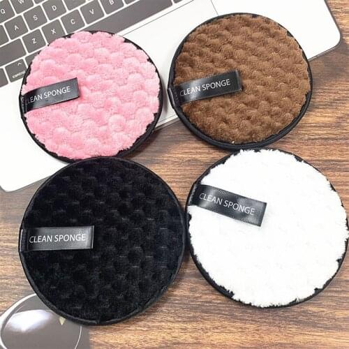 Reusable Makeup Remover Pads Cotton Wipes Microfiber Make Up Accessories Removal Sponge Powder Puff Cleaning Pads Tool Cosmetic