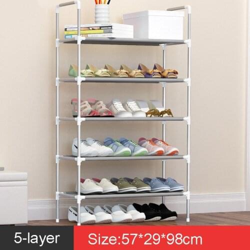 Multilayer Shoe Cabinets Portable Handrial Stand Cabinet Easy to Assembly Shoes Oragnizer DIY Simple Home Storage Shoe Rack