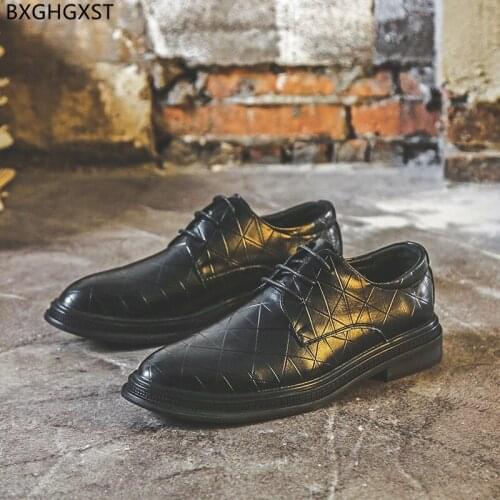 Black Men Dress Shoes Pointed Toe Oxford Leather Shoes Men Formal Office Shoes for Men 2021 Chaussure de Homme Zapatos De Hombre