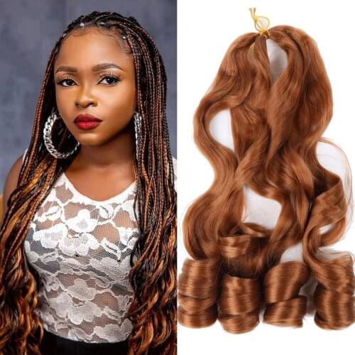 Bouncy Braiding Hair Loose Wave French Curles 75g/Pack Synthetic Hair Extensions Pre Stretched Wavy Braiding Hair