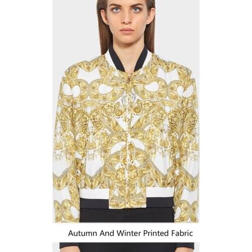 New autumn and winter coat printing fabric handmade DIY advanced digital printing polyester fashion cloth custom pre-sale