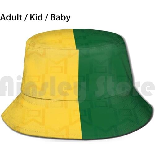 Newton Heath Retro 1992 - 1994 Yellow And Green Halves Bucket Hat Adult kid baby Beach Sun Hats Man U Utd Mured Devils
