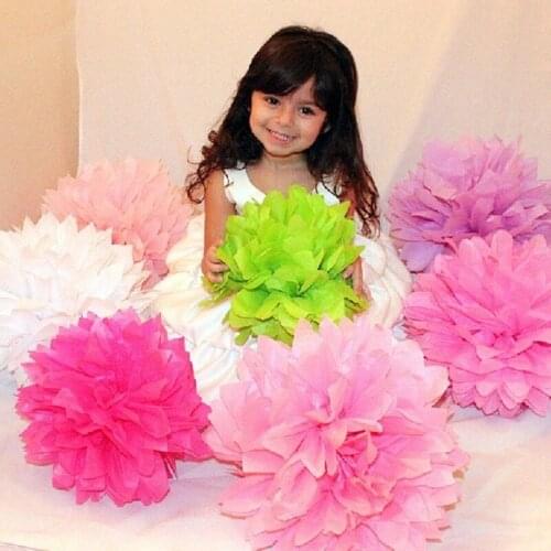 Tissue Paper Pom Poms Wedding Party Decor Paper Flower for Wedding Decoration Garden Supplies