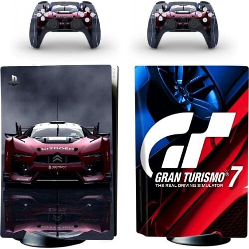 GT Sport PS5 Standard Disc Edition Skin Sticker Decal Cover for PlayStation 5 Console & Controller PS5 Skin Sticker Vinyl