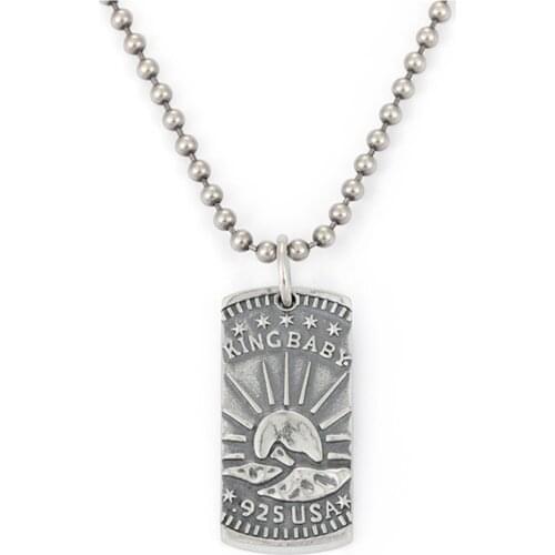 High Quality King Baby Pyramid Eye of Providence Dog Tag S925 Military Name Tag