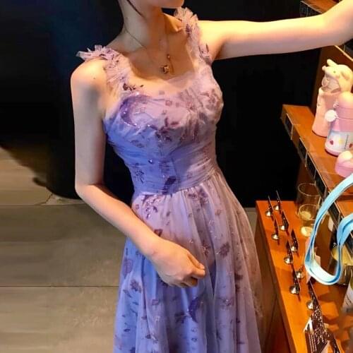 2021 New Fashion Summer Runway Dress Ladies Mesh Flowers Embroidery Vintage Women Midi Dress Vestoidos