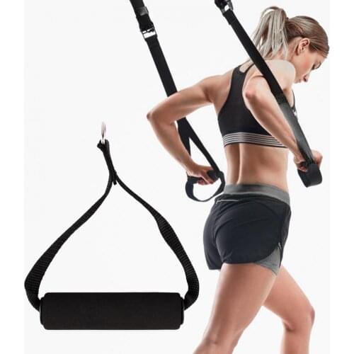 1PC Multifunctional Gym Training Resistance Band Handle Rope Cable D-ring Pull Resistance Rope Cable Bar for Fitness Workout