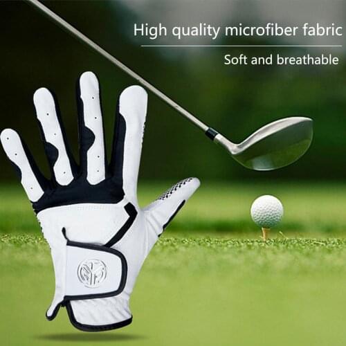 1PC Golf Glove Left Right Hand Microfiber Fabric Palm Silicone Anti-slip Particles Golf Glove Single Breathable Golf Equipment
