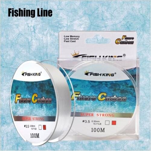 100M Fluorocarbon Fishing Line 4.13-34.32Lb Nylon Carbon Fiber Leader Strong Fly Fishing Line Carp Quality Fishing Accessories