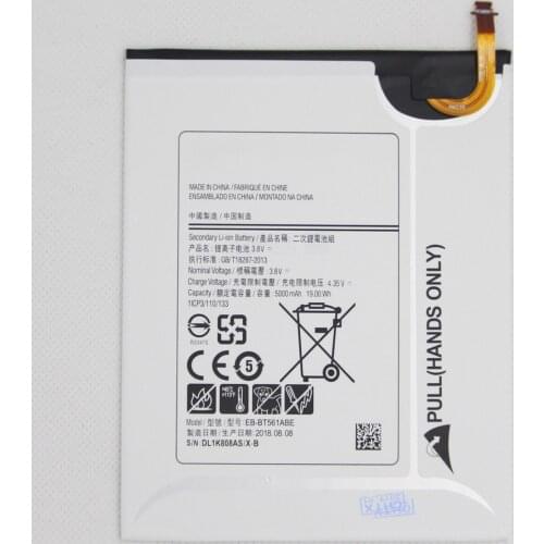 2pcs/lot ISUNOO EB-BT561ABE Tablet Battery For Samsung GALAXY Tab E T560 T561 SM-T560 EB BT561ABE Replacement Battery 5000mAh