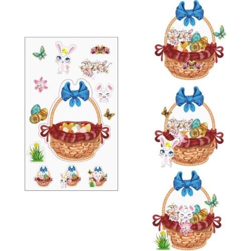 20 Sheet Stickers Easter Stickers Bulk Eggs Bunny Chicken Flower Basket Carrot