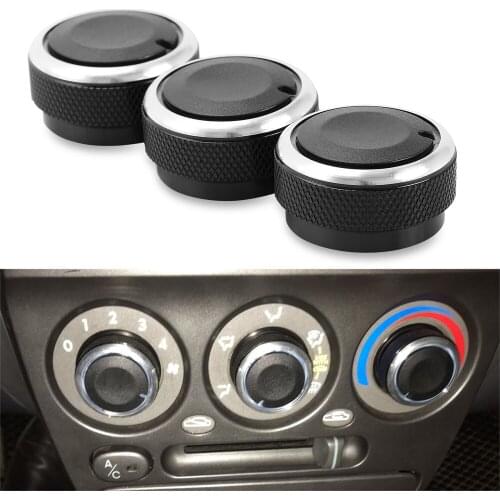 3pcs/set Air Conditioning Knob Aluminum Alloy AC Knob Heat Control Button For Hyundai Accent Accessories