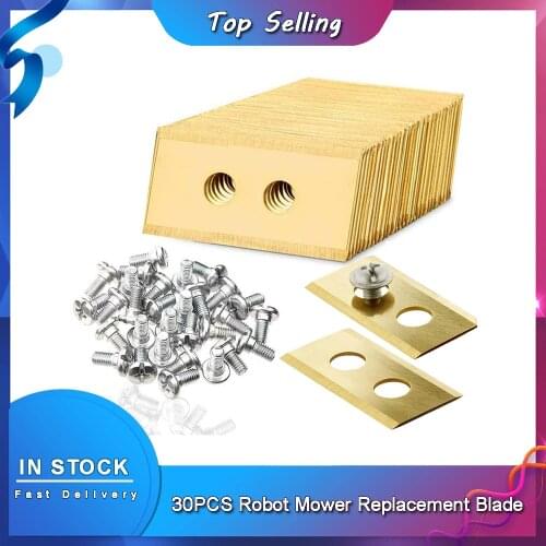 30PCS Robot Mower Replacement Blade With 2 Holes Anti-rust Durable Mower Cutter For Worx Landroid 36*18*0.9MM
