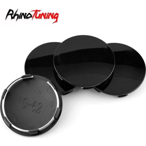 4pcs Black 62mm 58mm Car Wheel Center Caps For Rays Volk Racing TE37 Wheels Hub Cap A Flat Type Auto Rims Cover